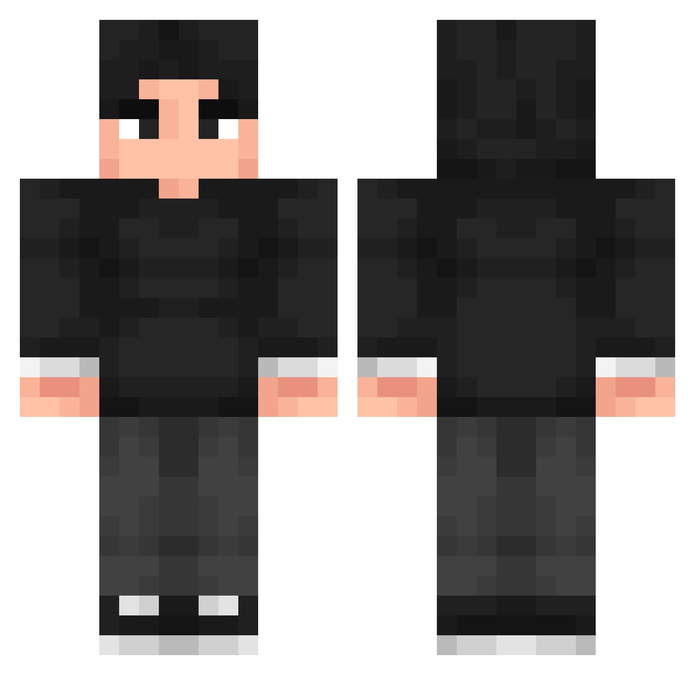 SwaipED Minecraft skin, front and back view