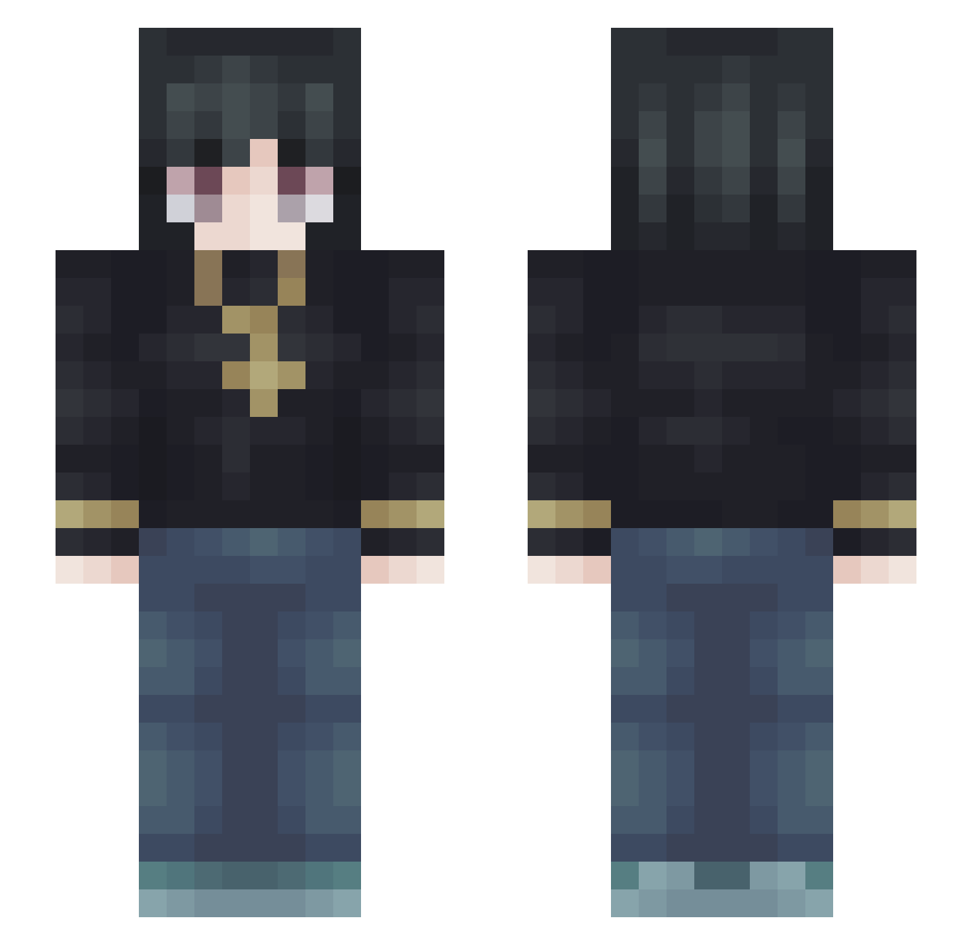 Agent_126 Minecraft skin, front and back view