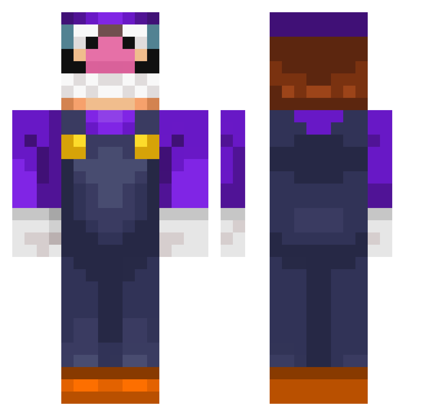 _Bananenshake_ Minecraft skin, front and back view