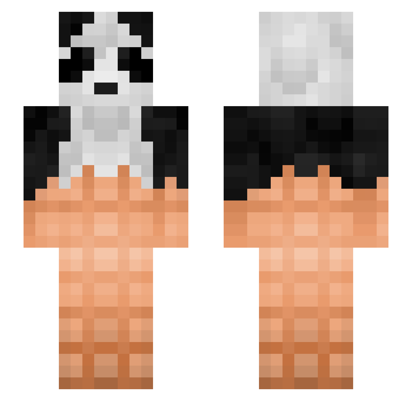 Afailurepeople Minecraft skin, front and back view