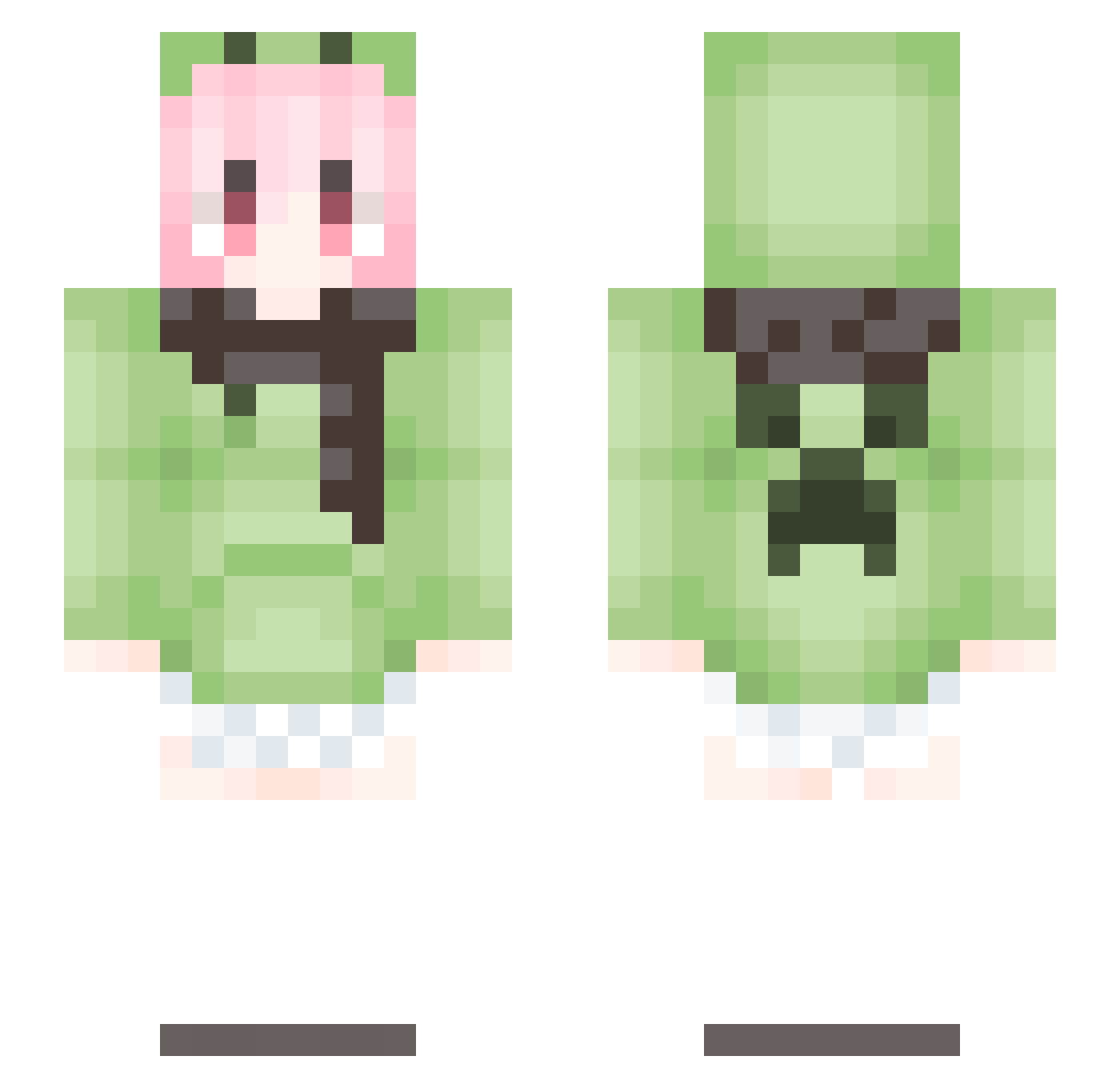 XiaoChun216 Minecraft skin, front and back view