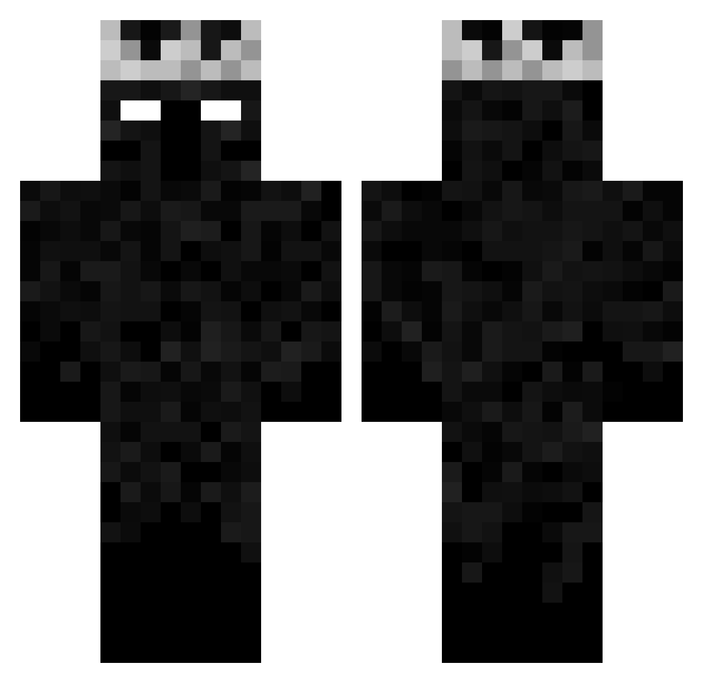 Thanato_phoros Minecraft skin, front and back view
