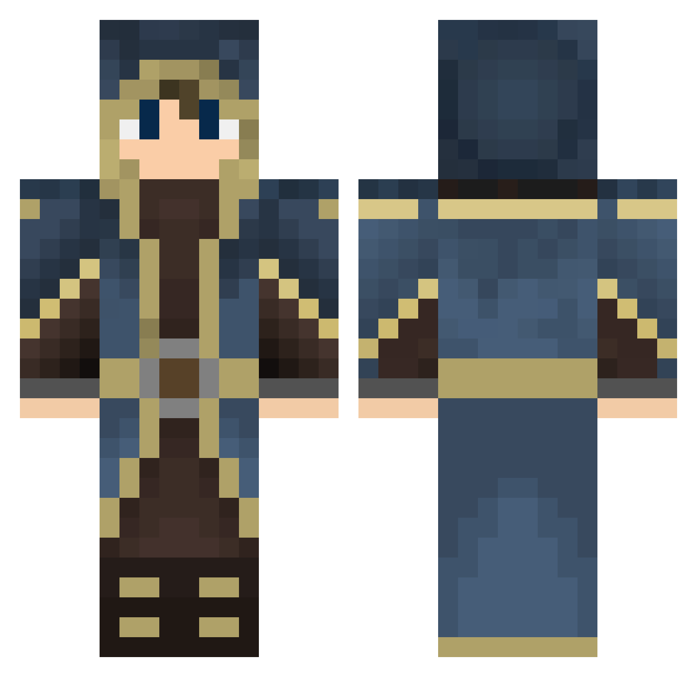 Silent_Bow Minecraft skin, front and back view