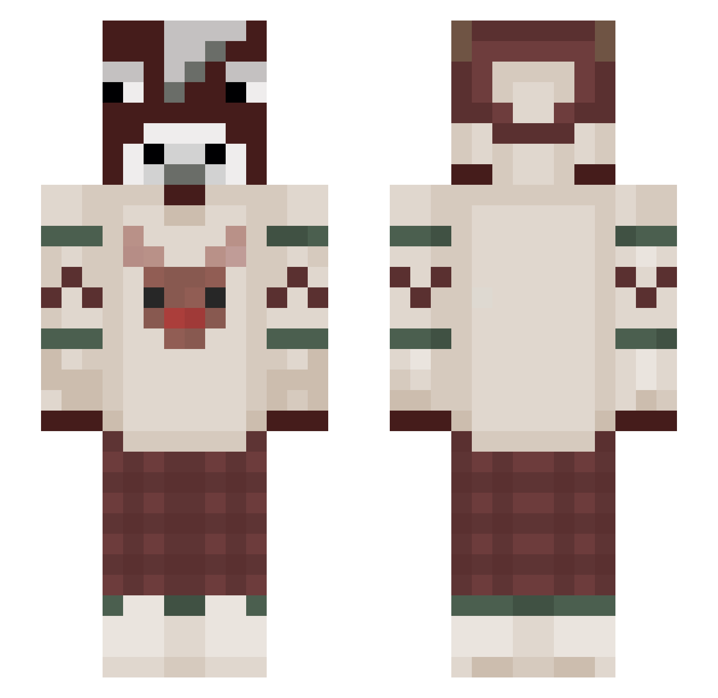 russianmilkman Minecraft skin, front and back view