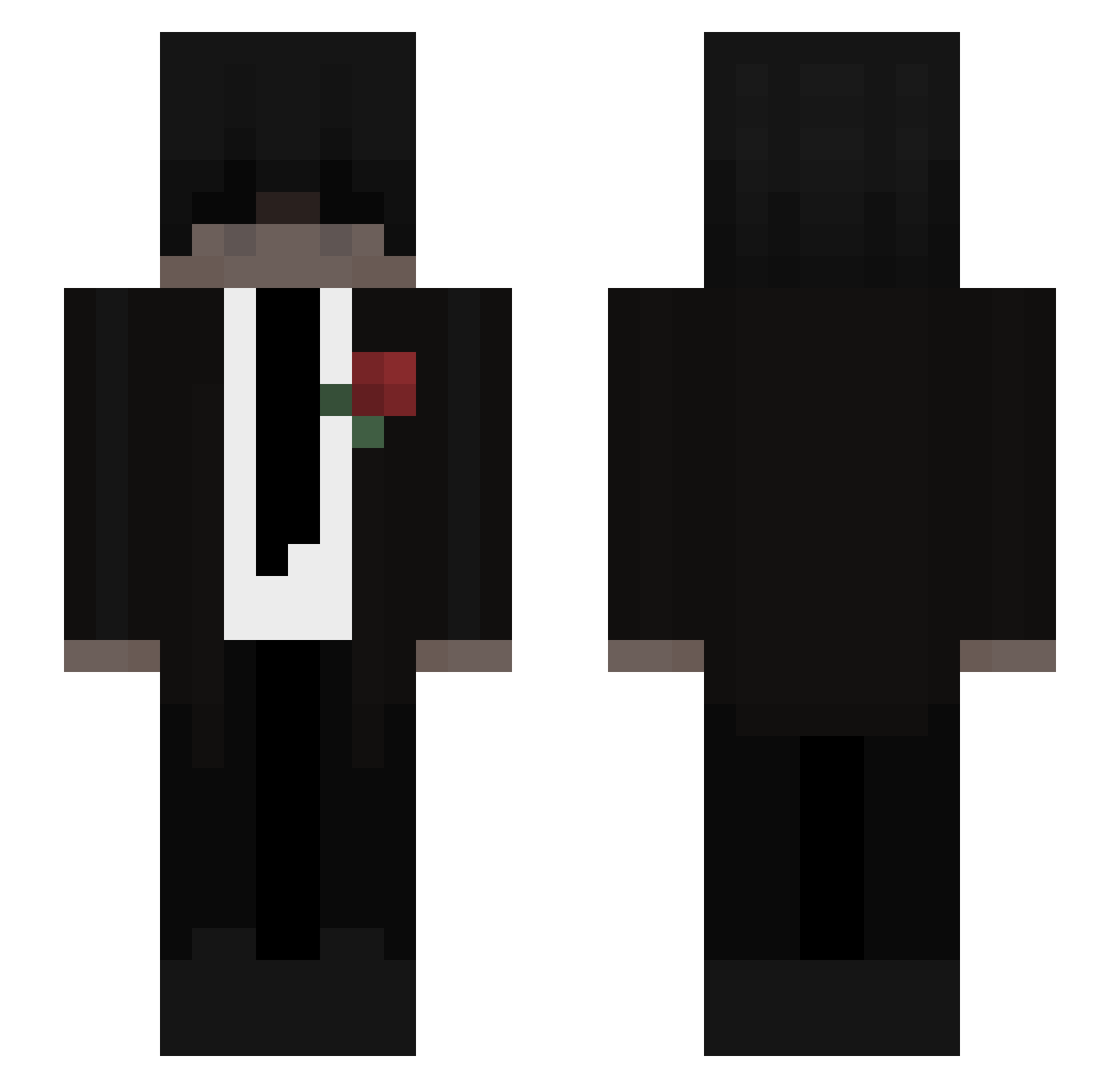 RAND0RU Minecraft skin, front and back view