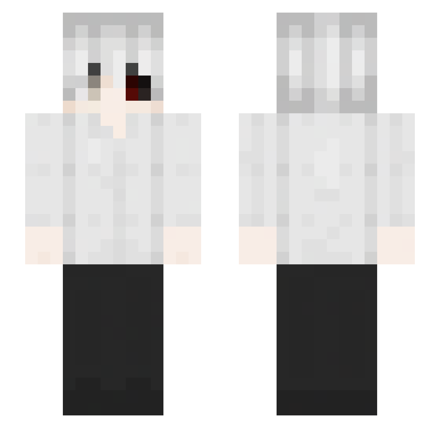 Kynkk Minecraft skin, front and back view