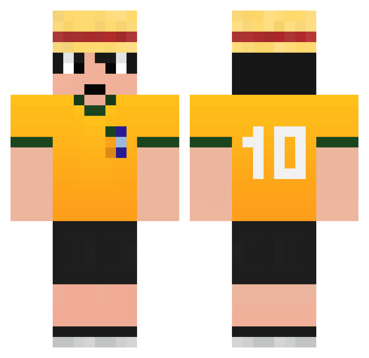 Gabrielnd_021 Minecraft skin, front and back view