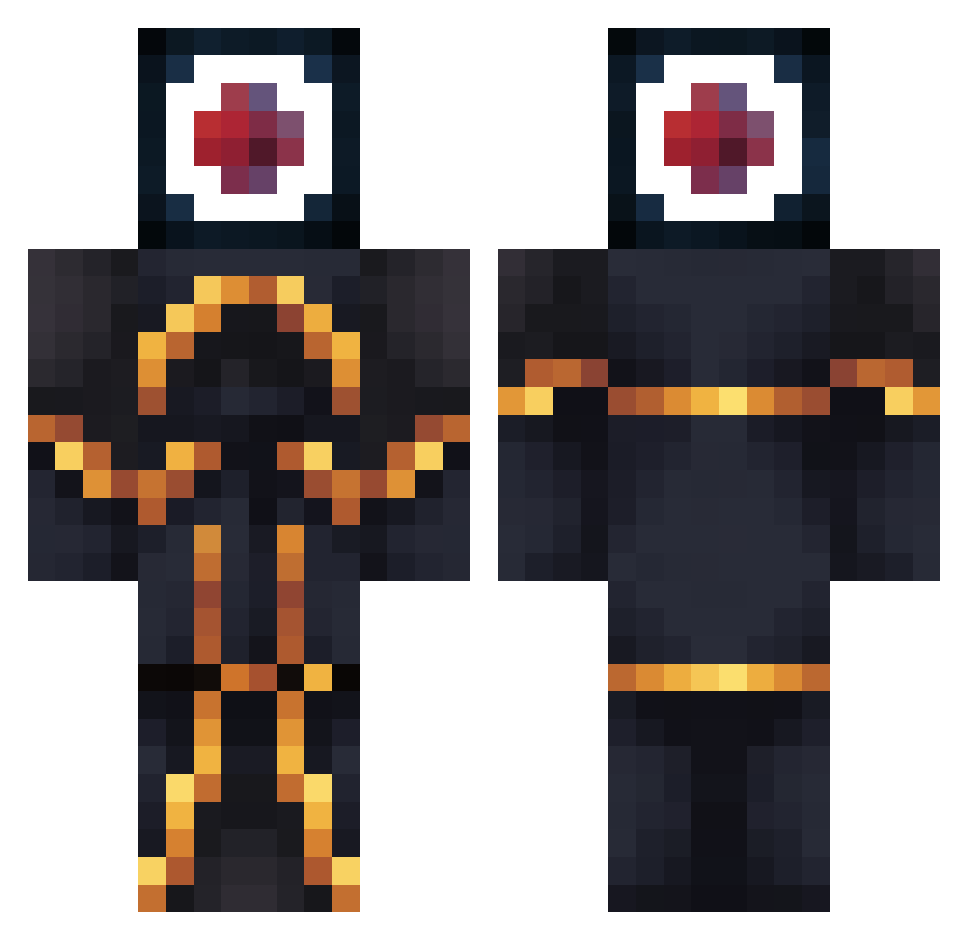 YaDimka Minecraft skin, front and back view
