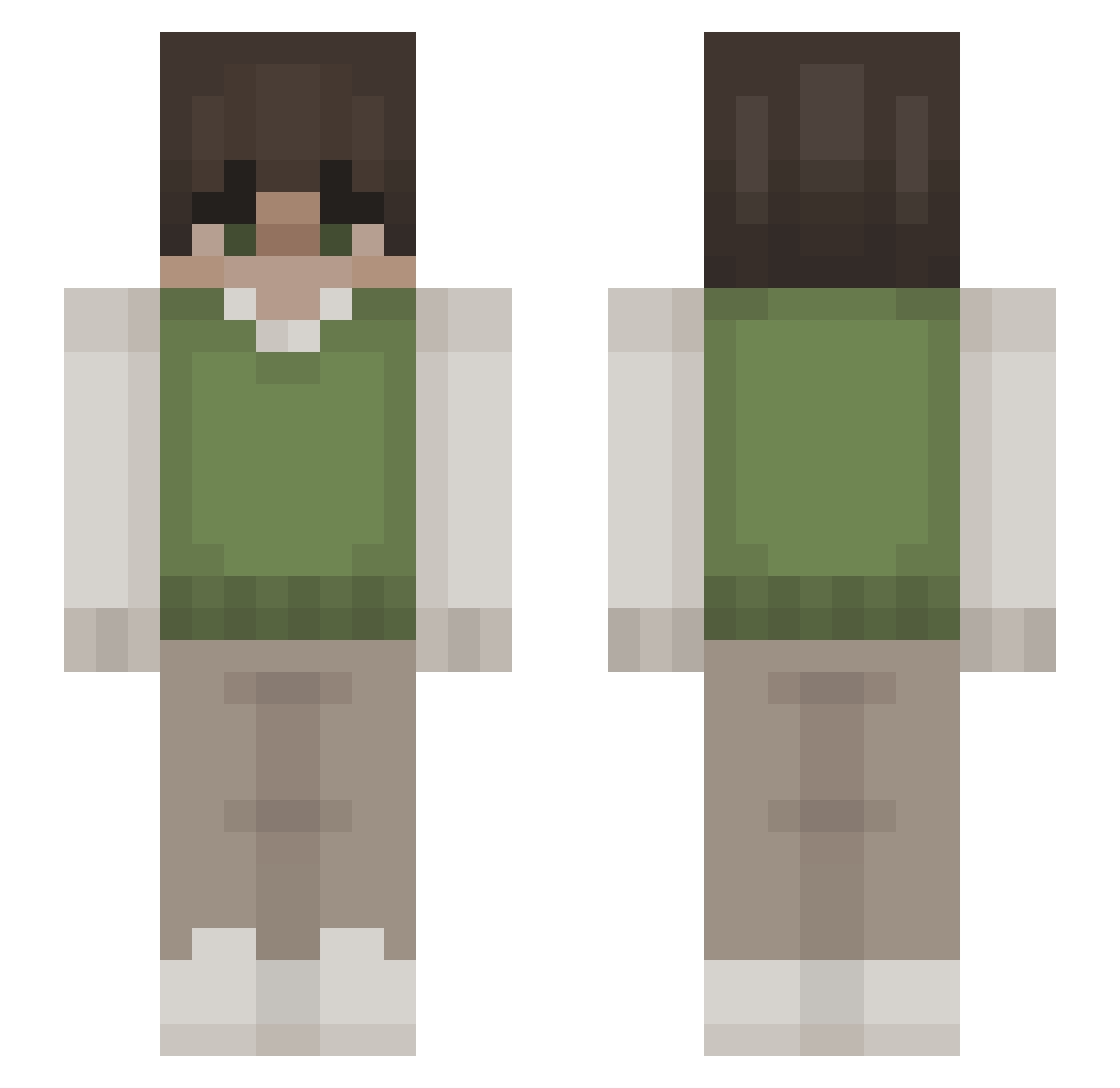 TandstikZito Minecraft skin, front and back view