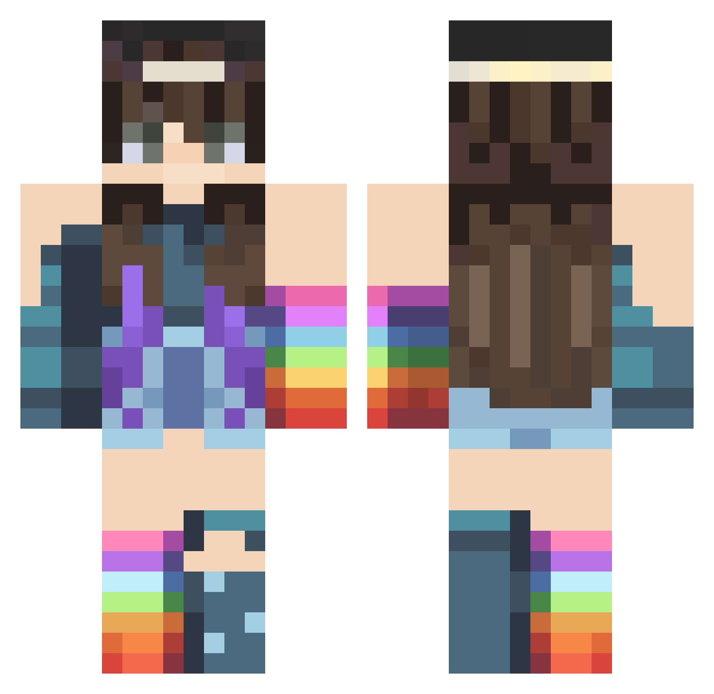 SrMattt Minecraft skin, front and back view