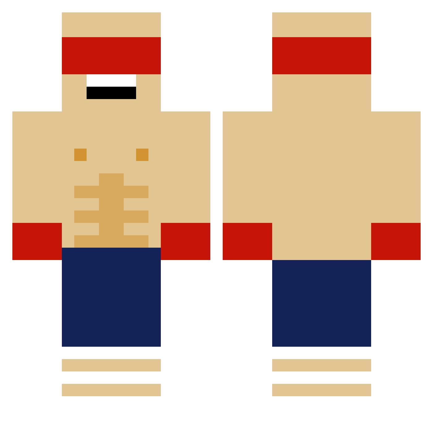 therealbearzXD2 Minecraft skin, front and back view