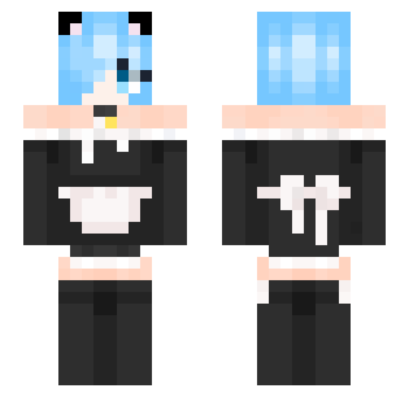 _Deva Minecraft skin, front and back view