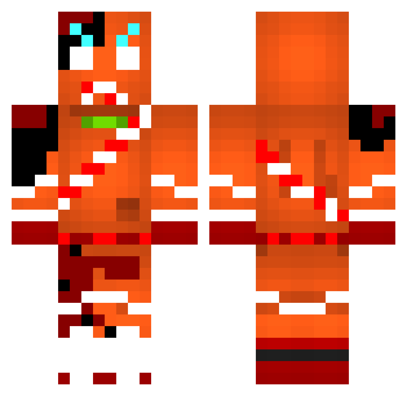 PafGrosCoupDstek Minecraft skin, front and back view
