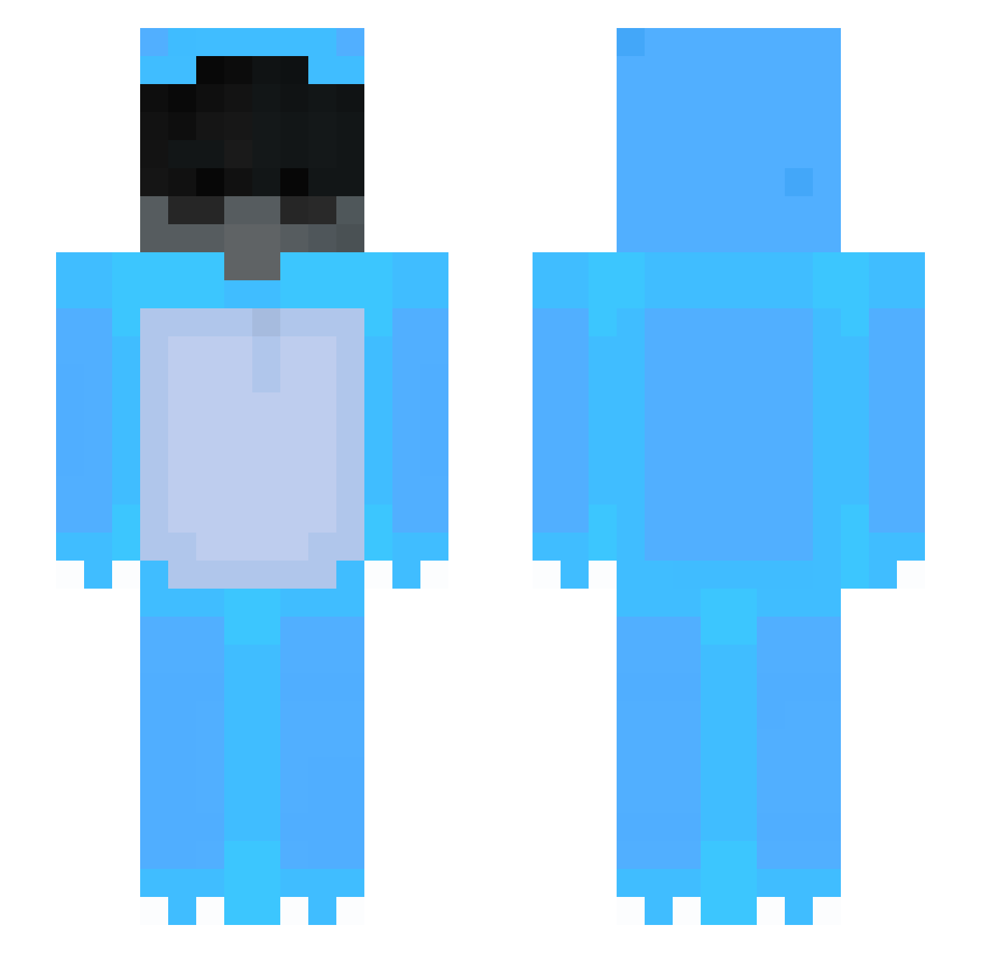 zTyuup Minecraft skin, front and back view