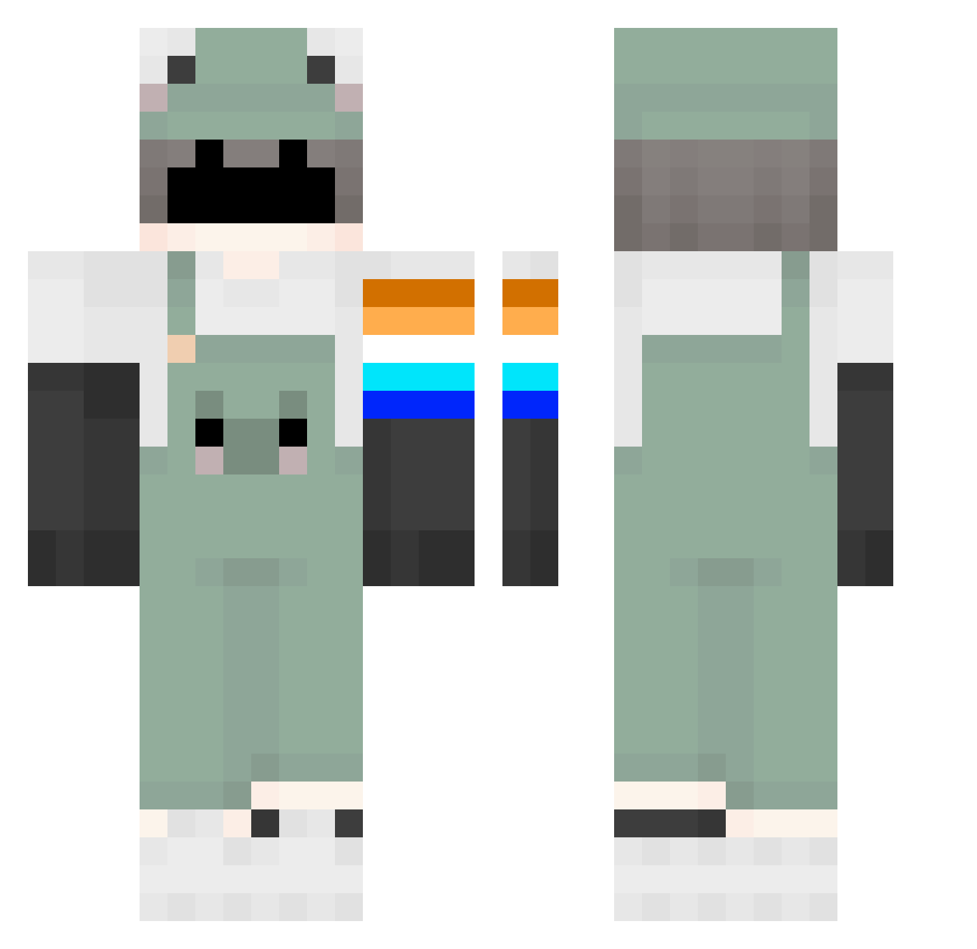 YourRoyNightmare Minecraft skin, front and back view