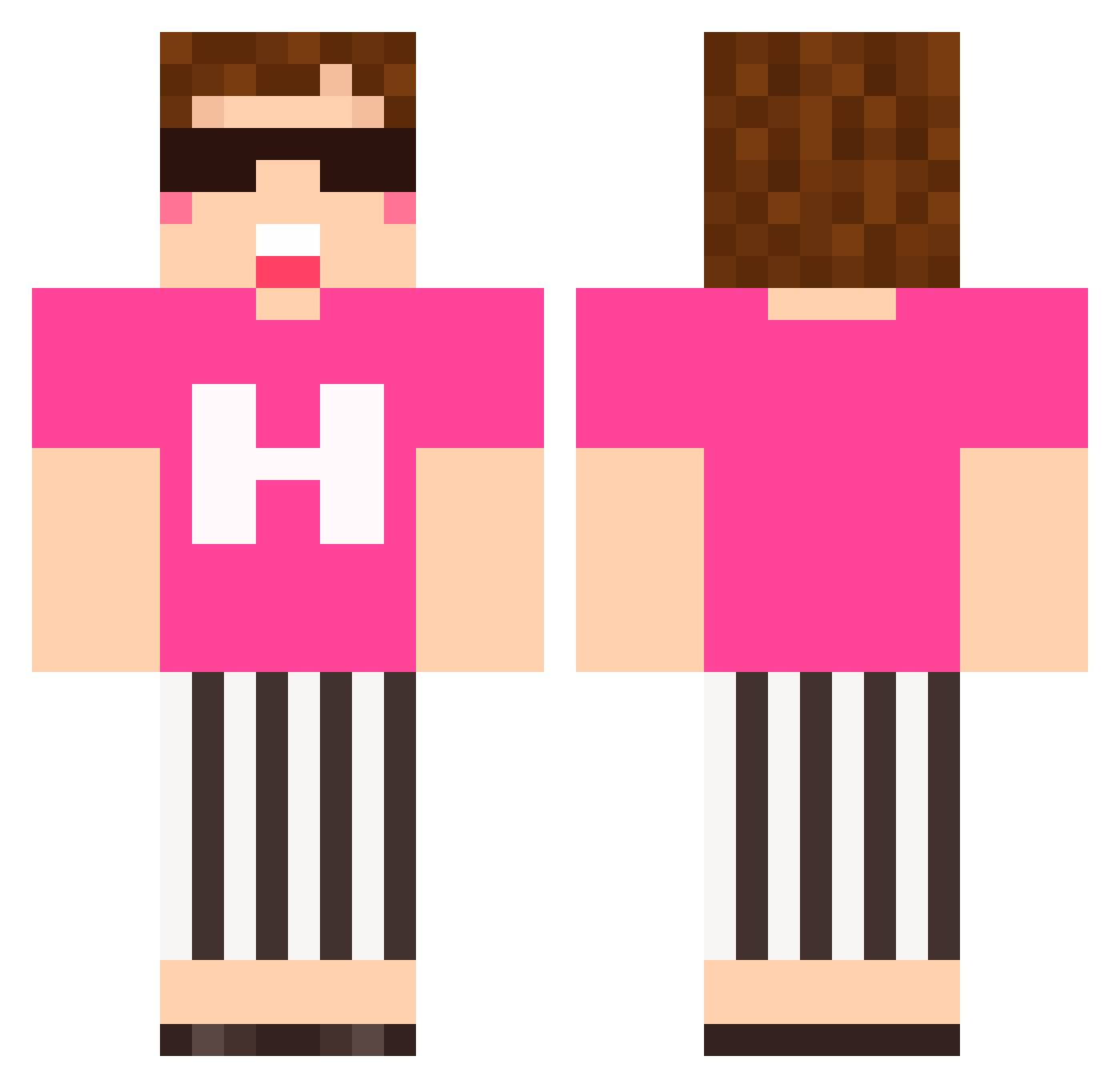 meri1213 Minecraft skin, front and back view