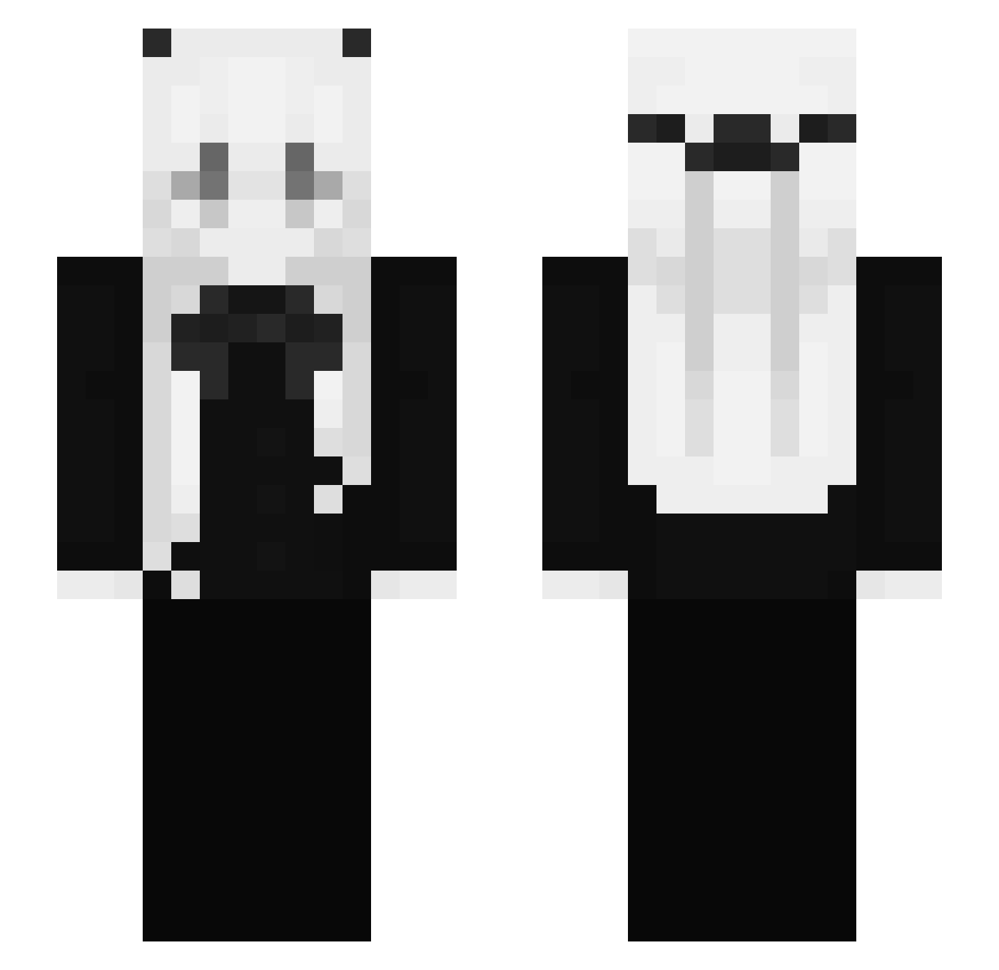 Expensive Minecraft skin, front and back view