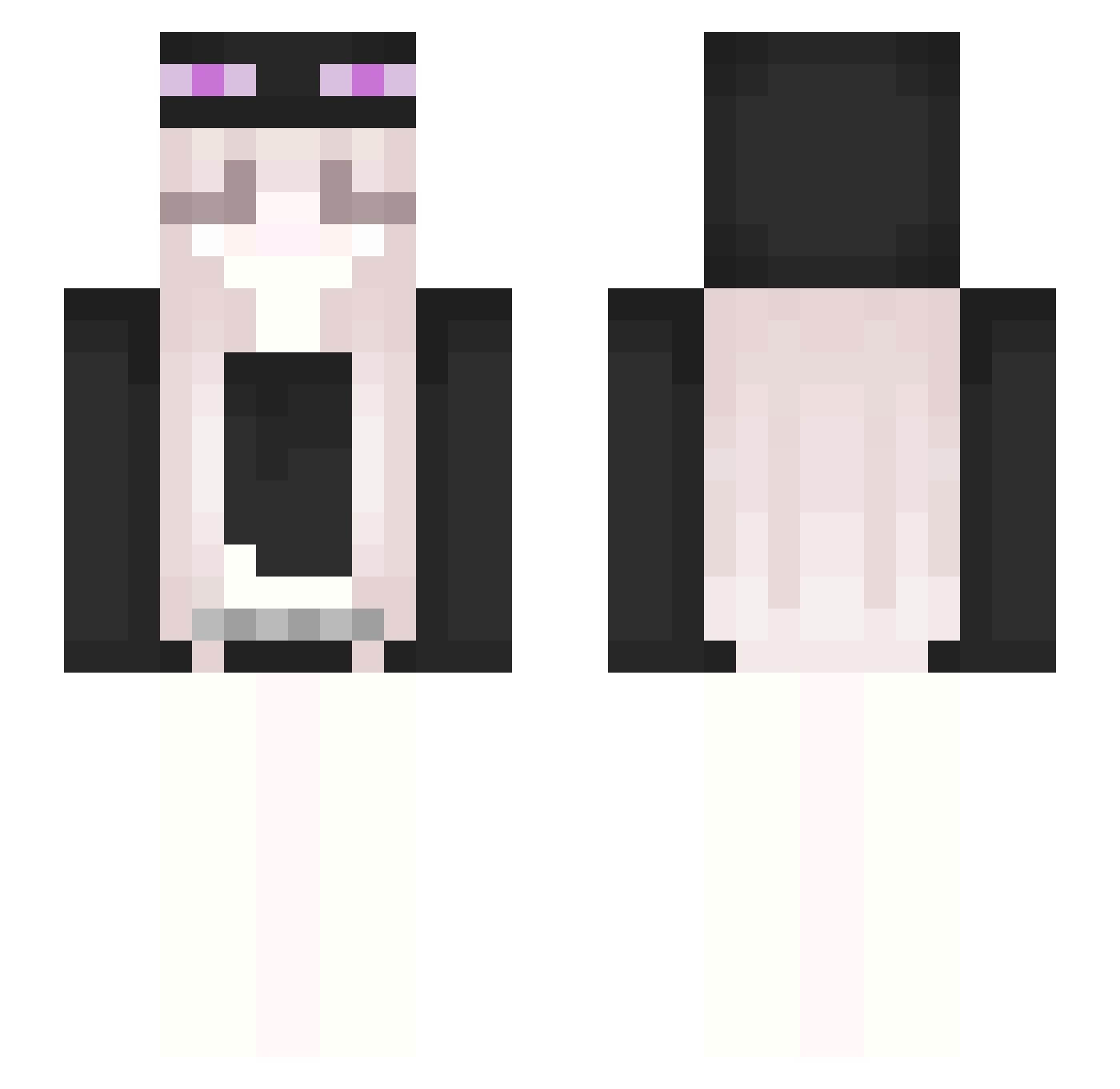 Slightlyyylr Minecraft skin, front and back view