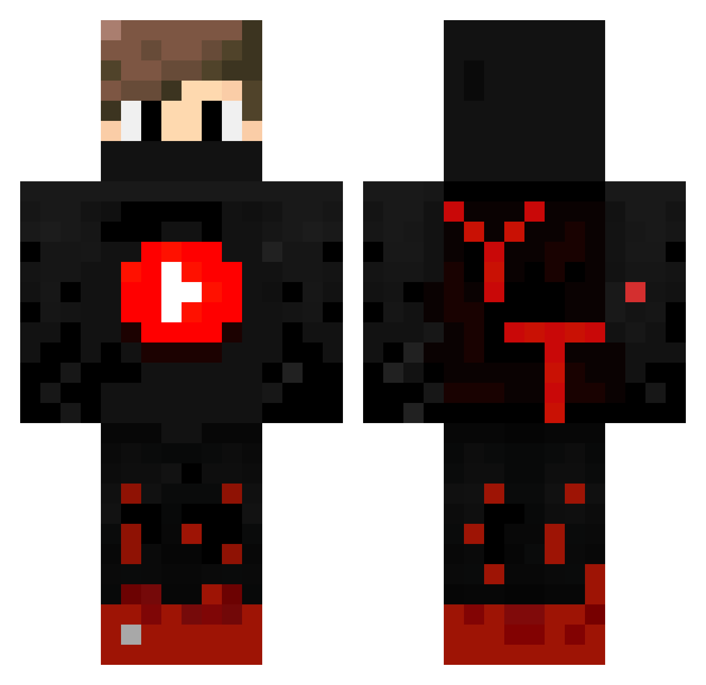 prime89 Minecraft skin, front and back view