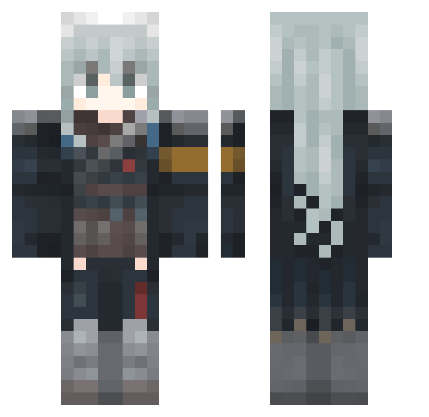 Sulfhydric Minecraft skin, front and back view