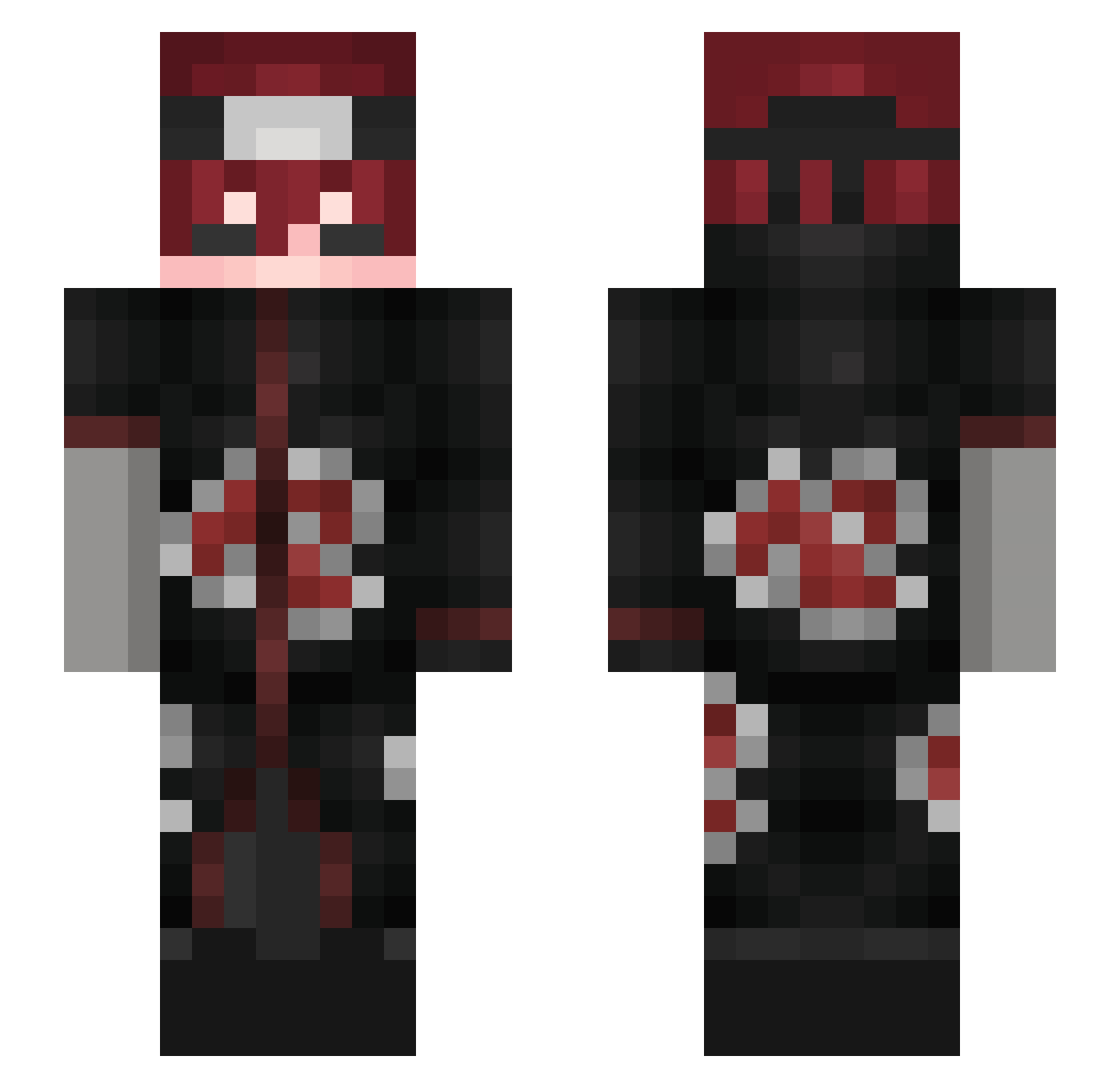 RaGeOgReX Minecraft skin, front and back view