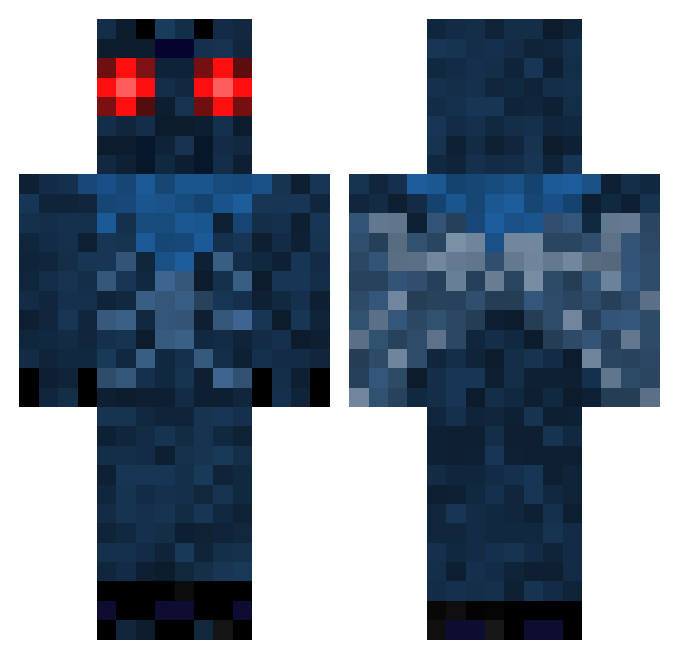 SoulDragon55 Minecraft skin, front and back view