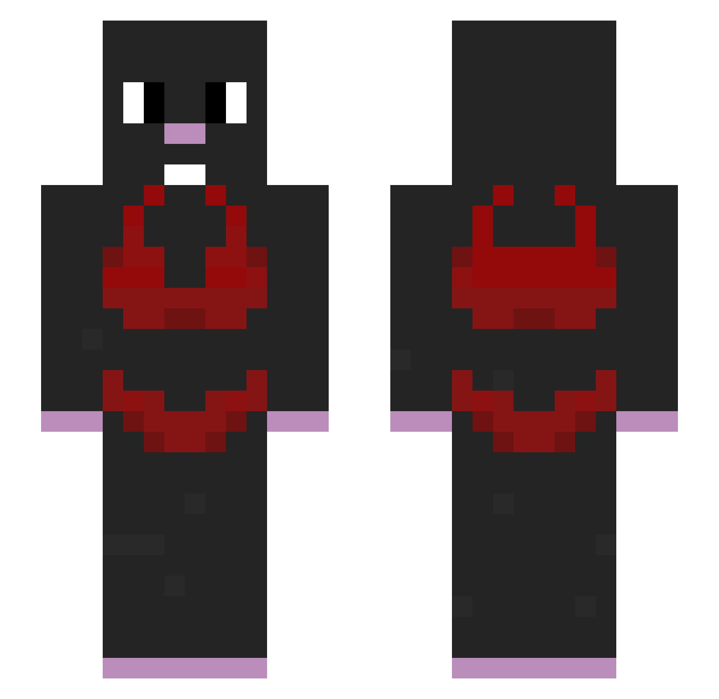 paitenislord Minecraft skin, front and back view