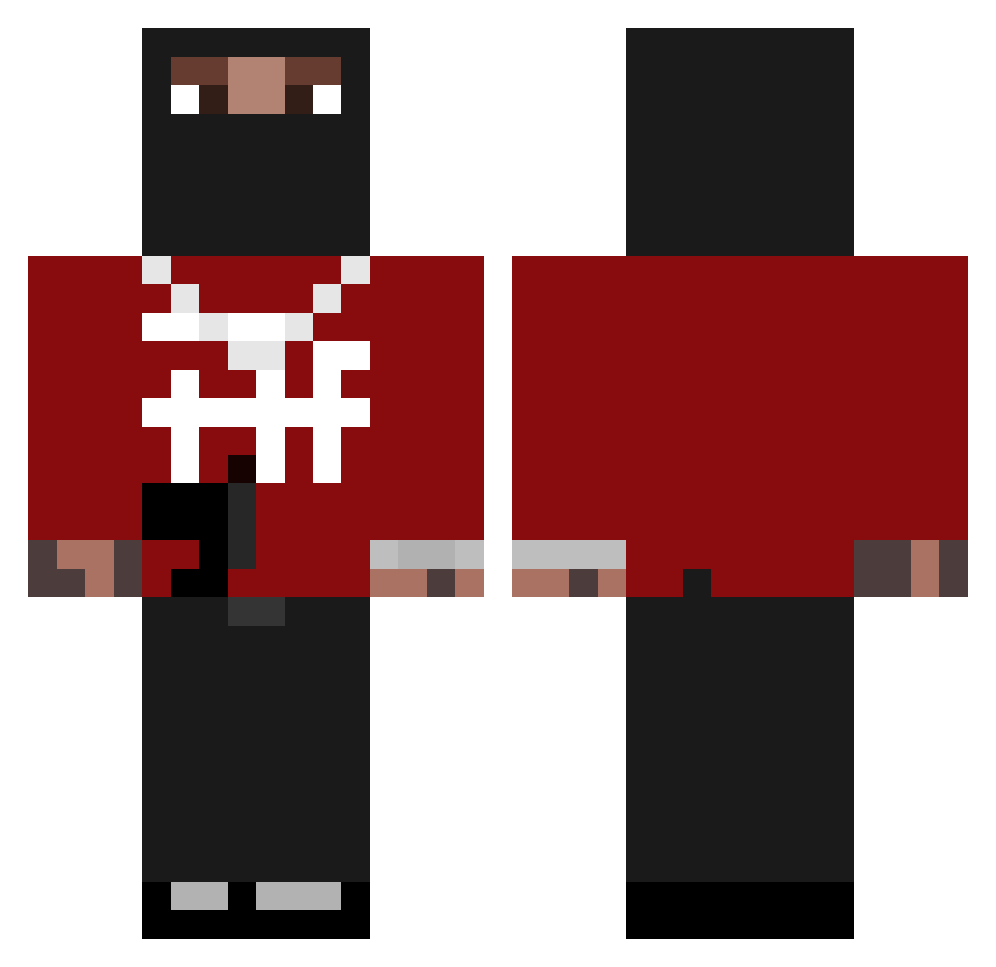 ohyulando Minecraft skin, front and back view