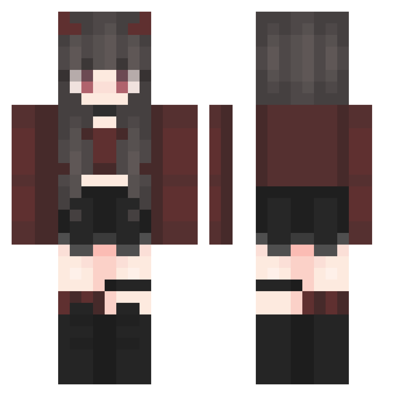 s_ap Minecraft skin, front and back view