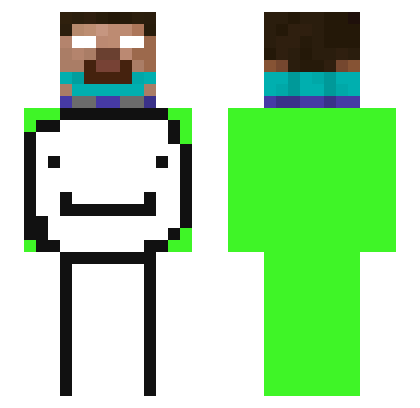 tocobellsecurity Minecraft skin, front and back view