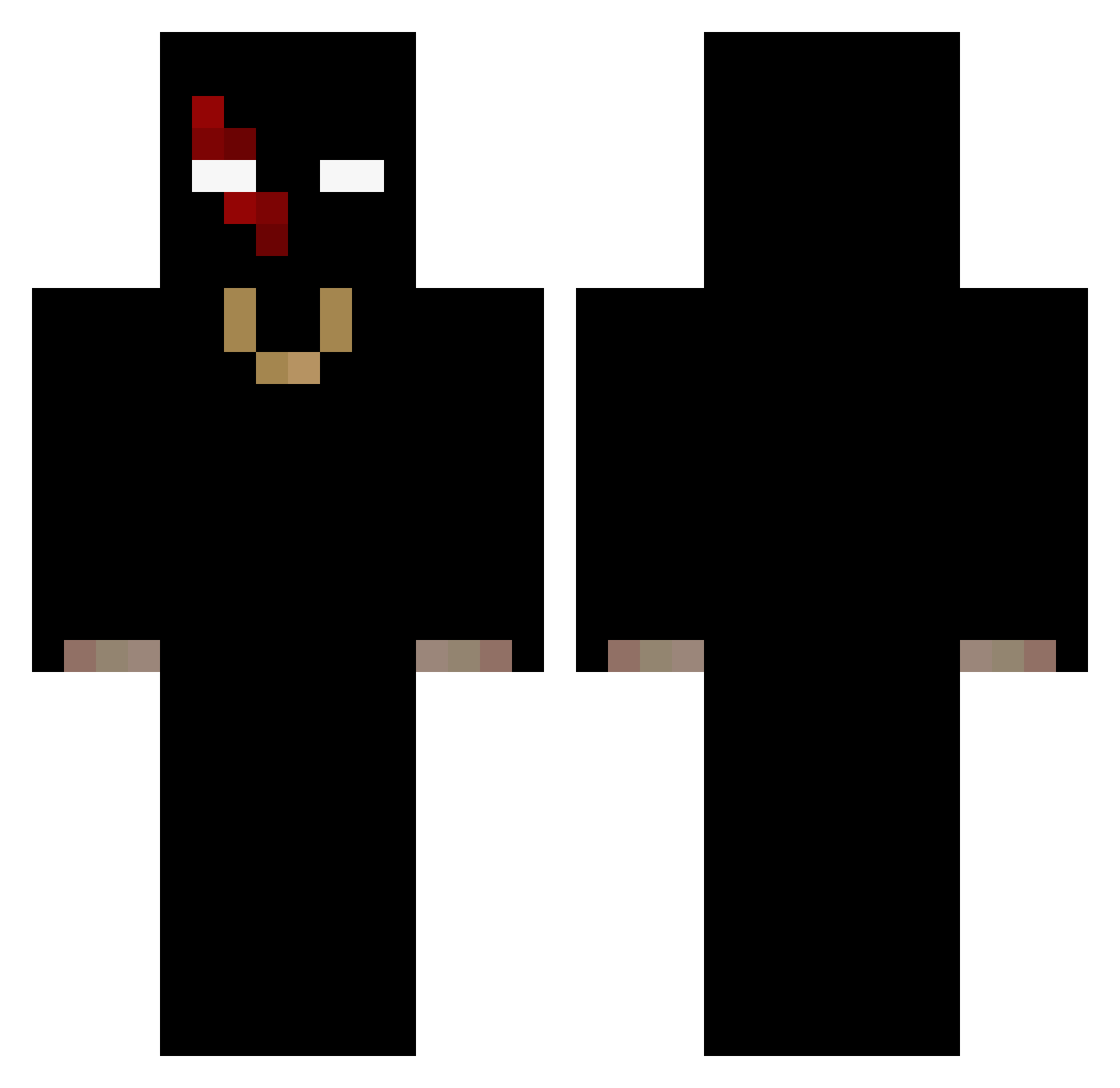 Qyrox9 Minecraft skin, front and back view