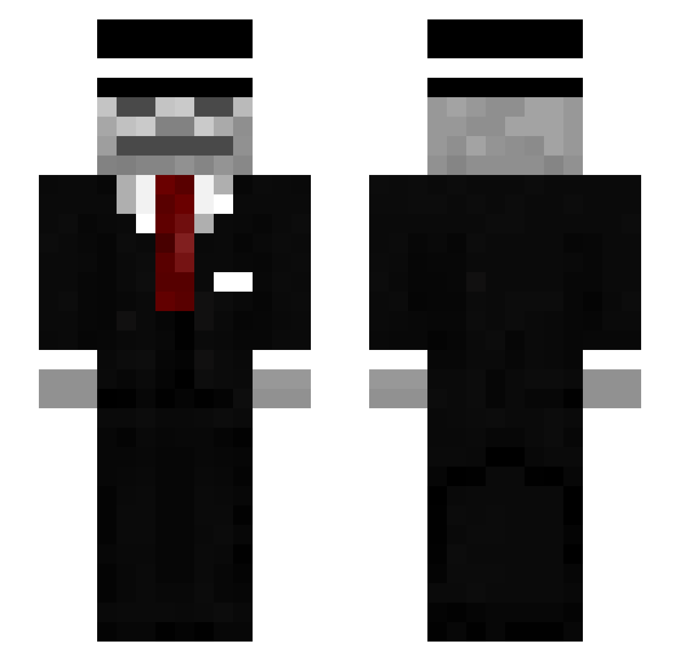 VoidStre4k Minecraft skin, front and back view