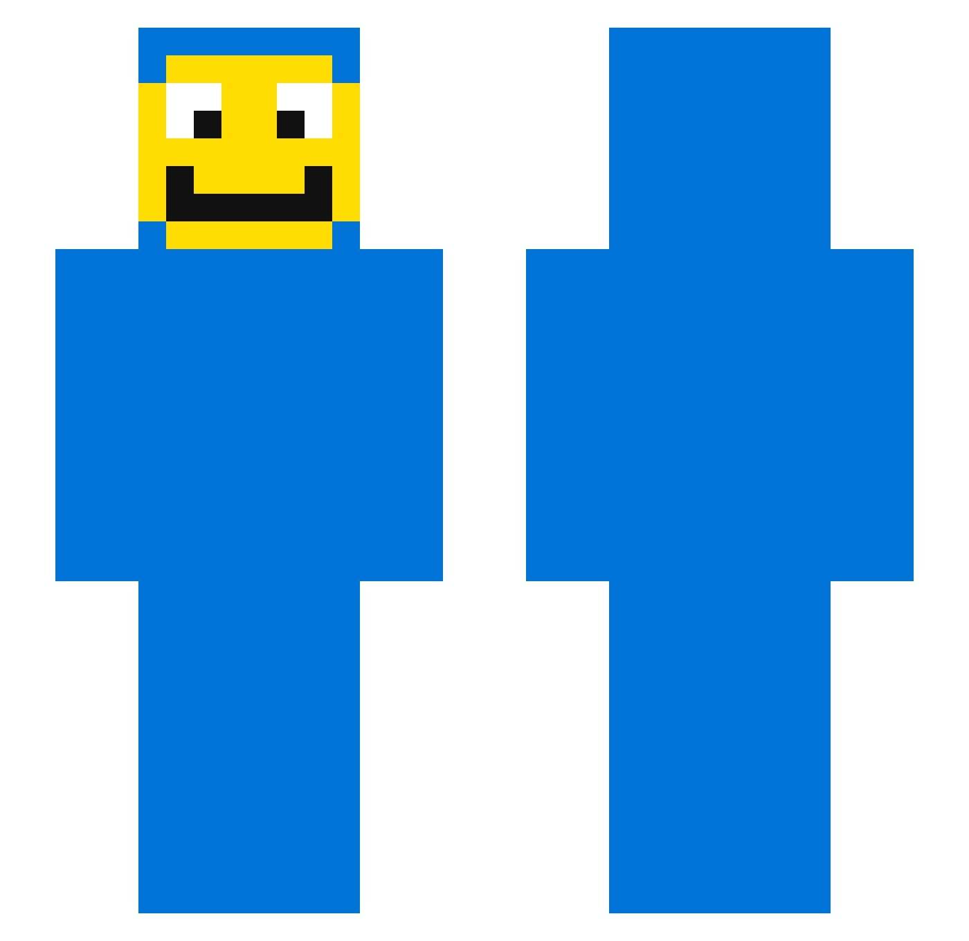 Somehoww Minecraft skin, front and back view