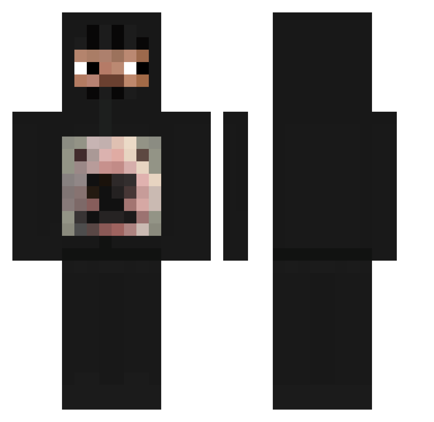 Fryze_ Minecraft skin, front and back view