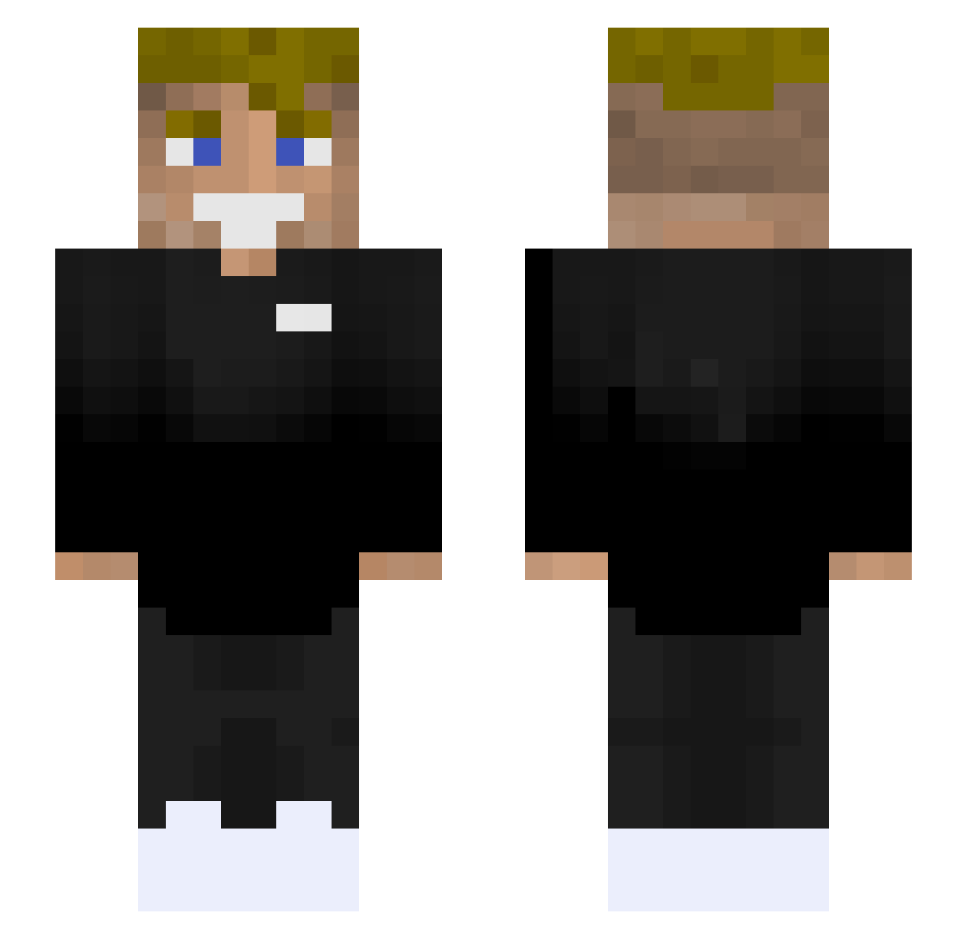 XBluexP Minecraft skin, front and back view