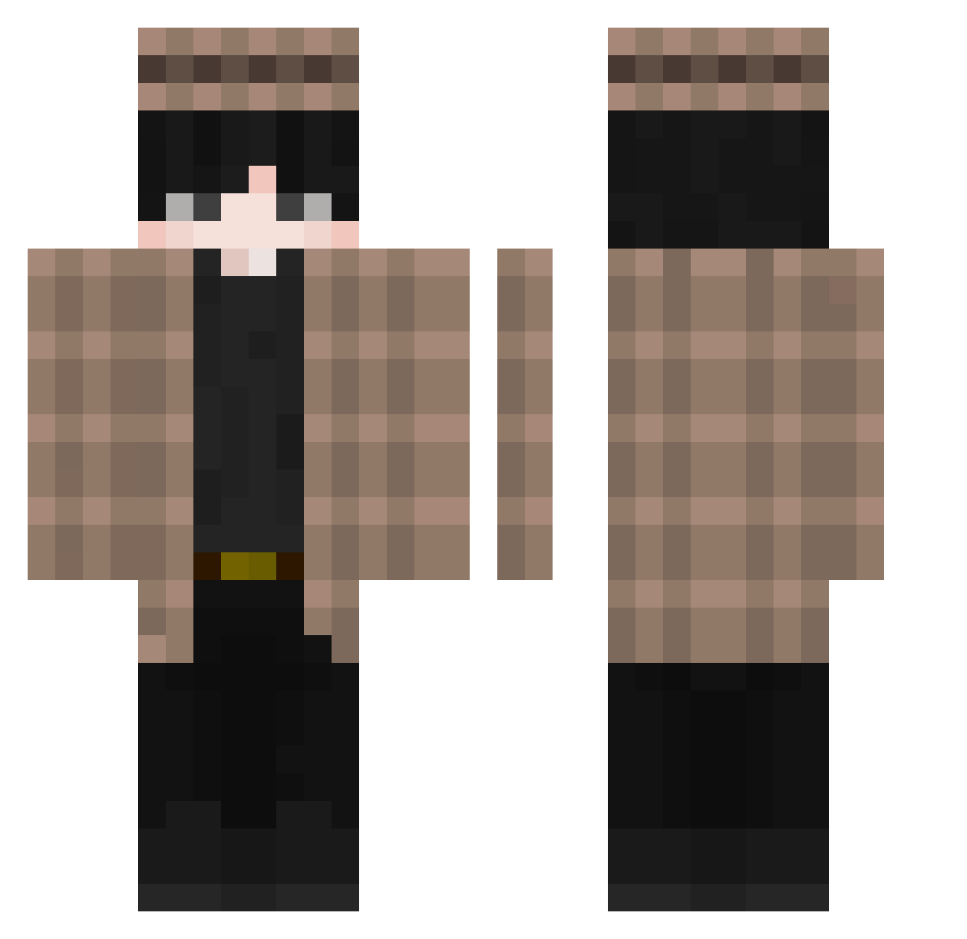 Suft29 Minecraft skin, front and back view