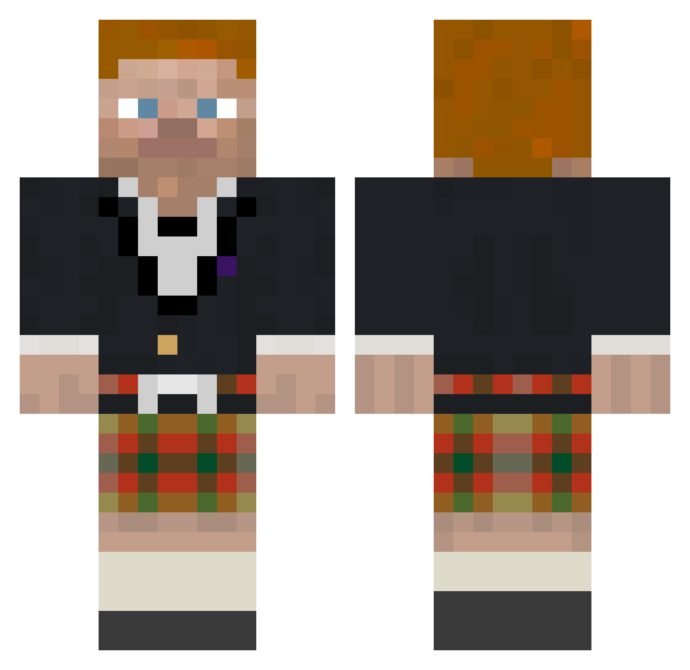 Tocratte Minecraft skin, front and back view
