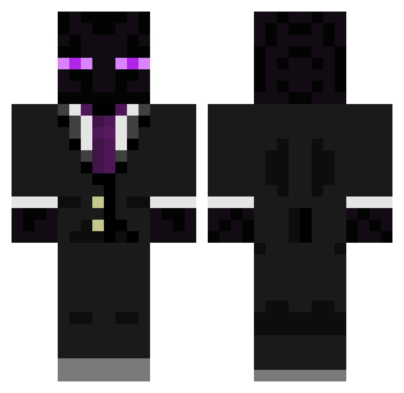 UmSnyder Minecraft skin, front and back view