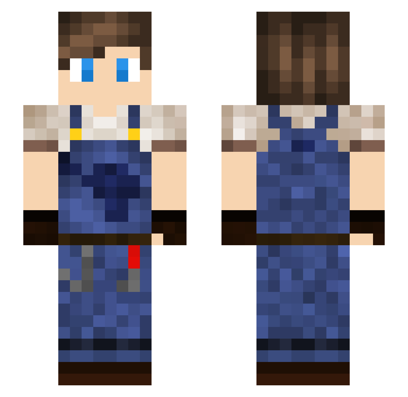 Clanc_ Minecraft skin, front and back view