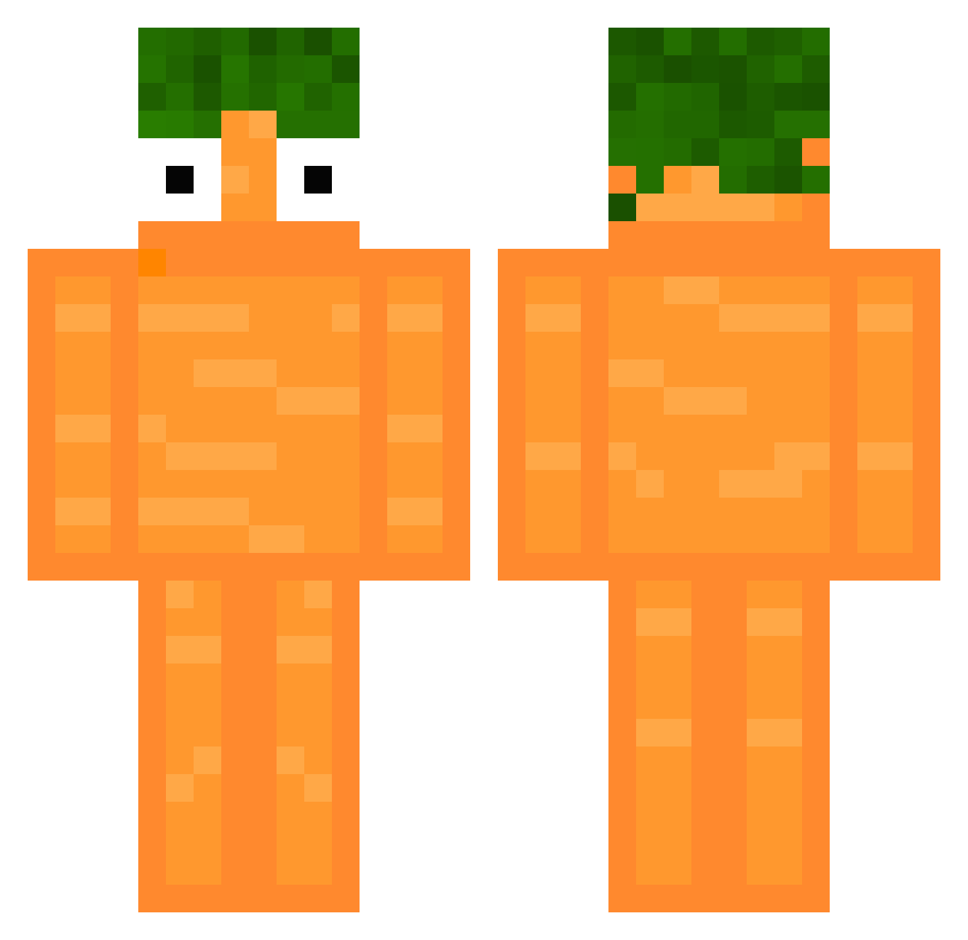 Yaas Minecraft skin, front and back view