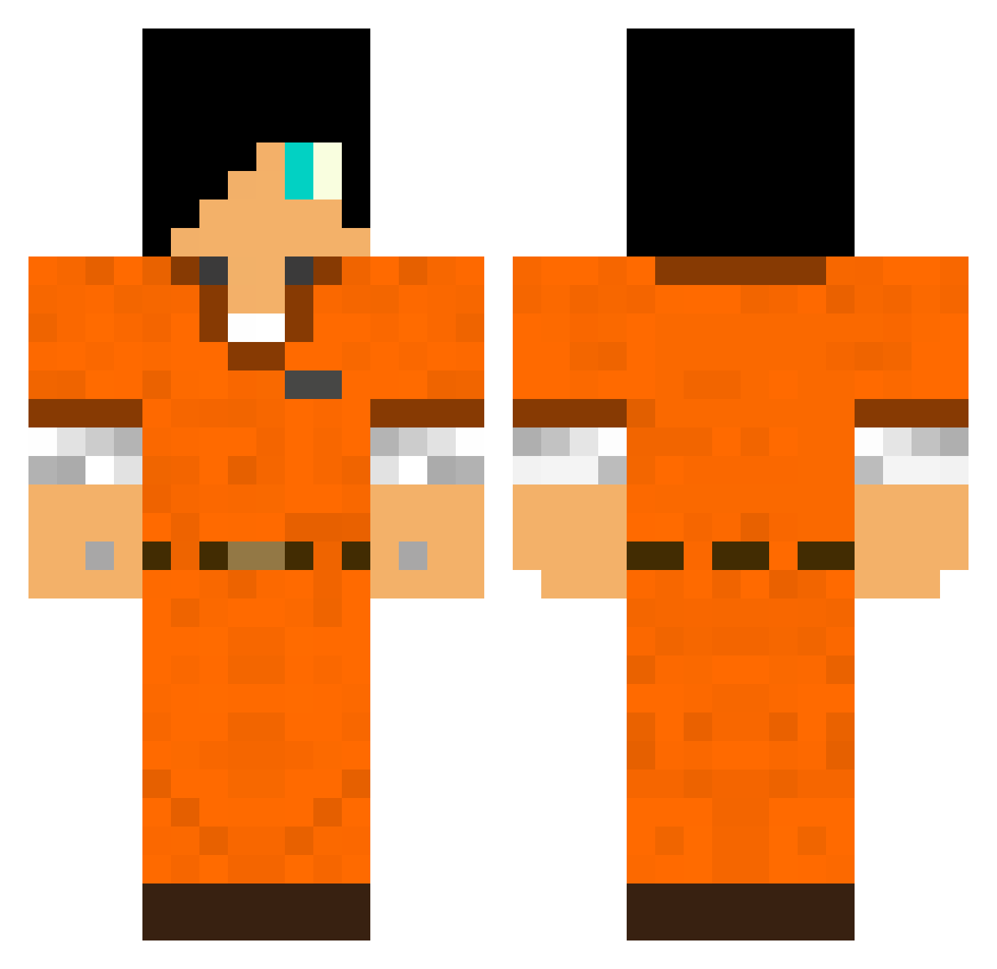 Cashhyy Minecraft skin, front and back view