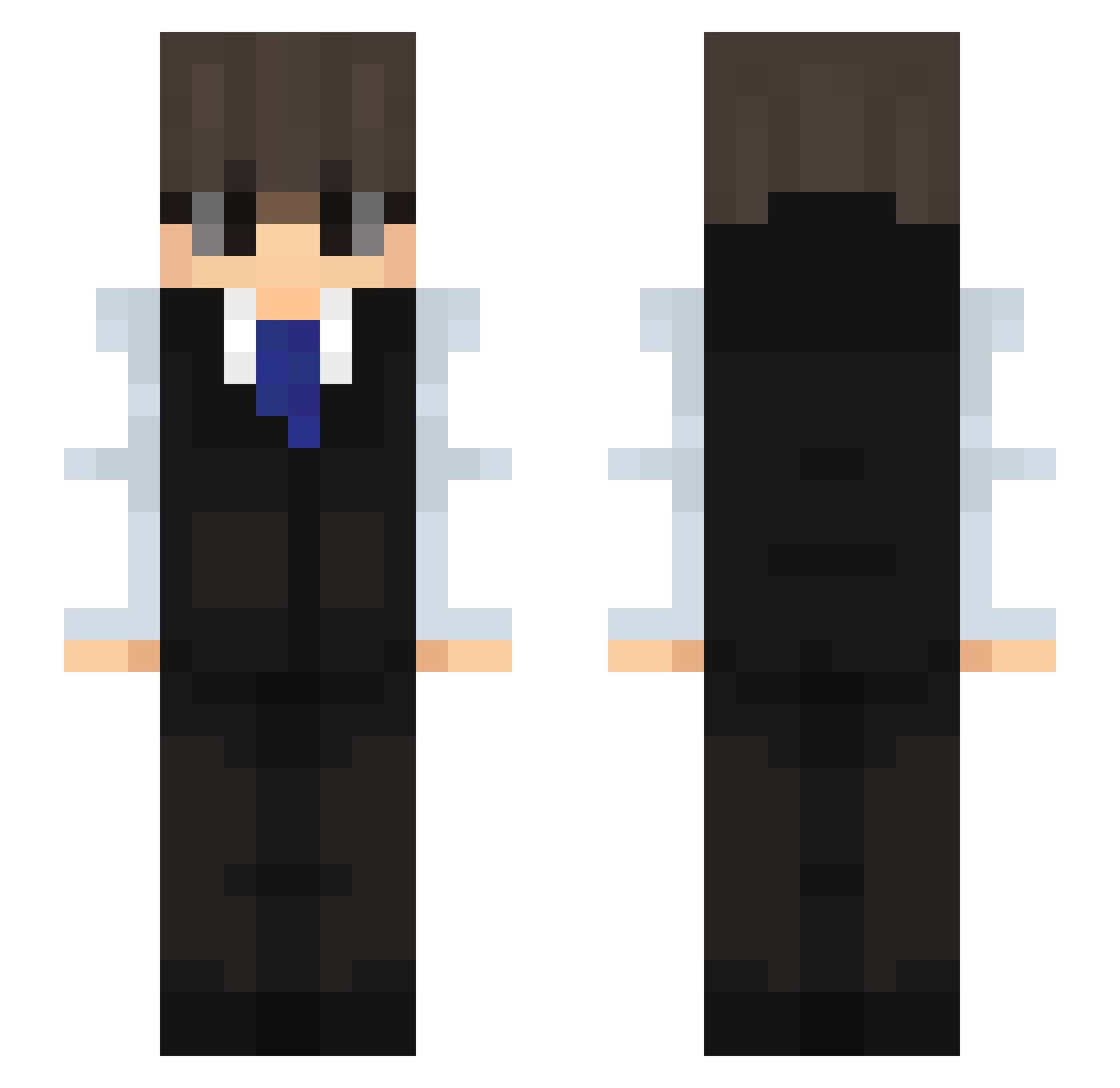 Paki17 Minecraft skin, front and back view