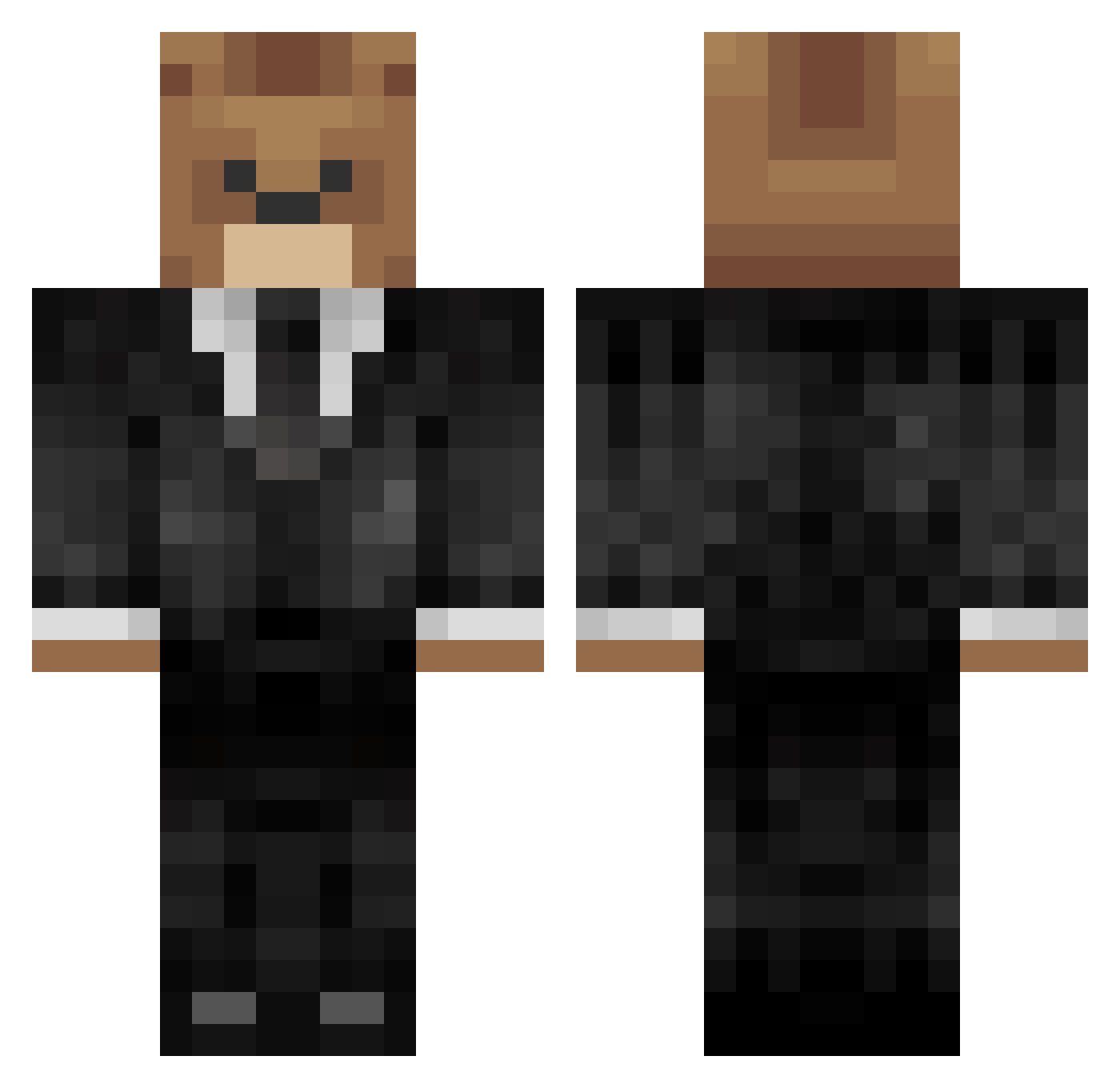 PaluDG Minecraft skin, front and back view