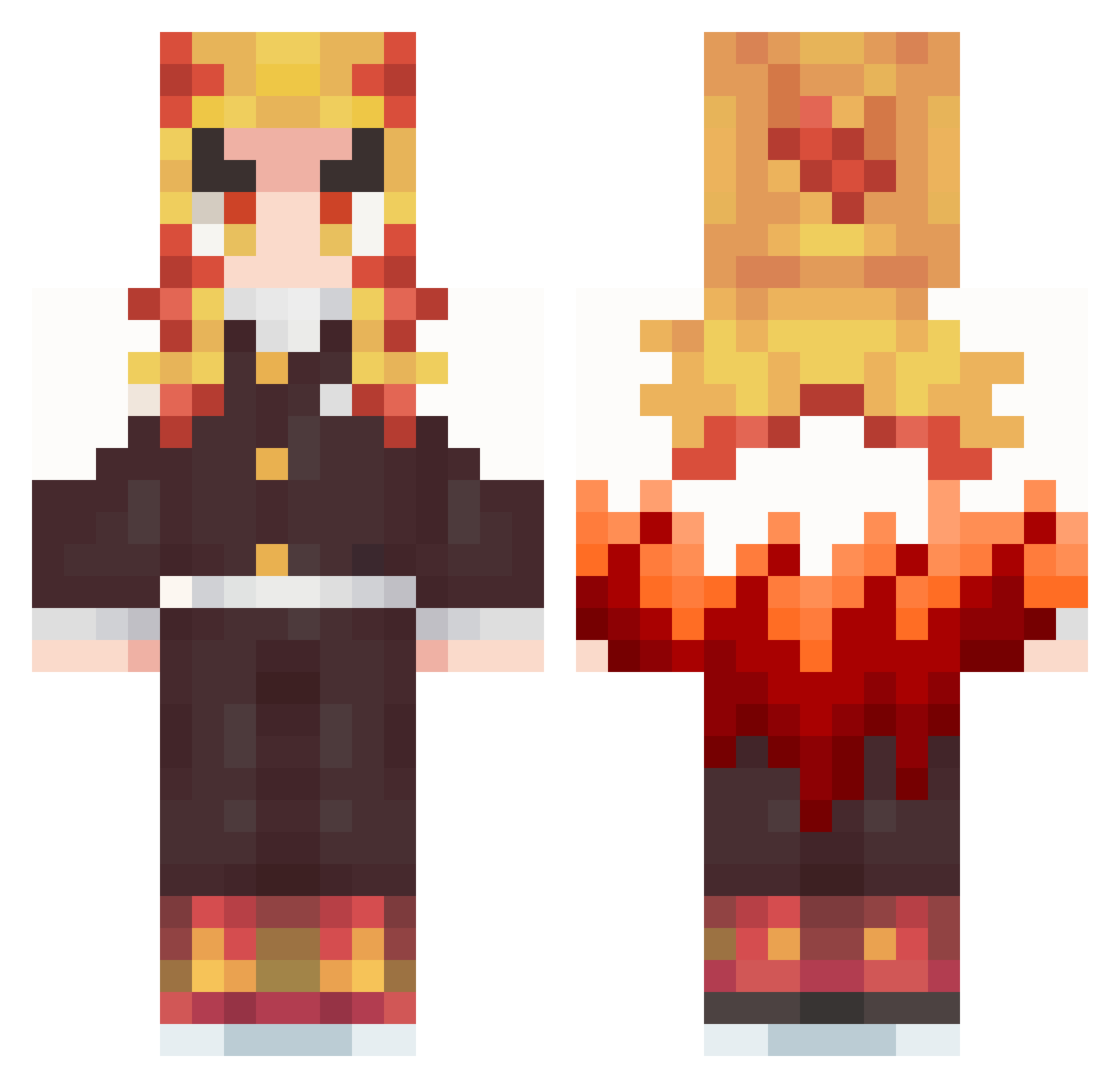 AgentDudds Minecraft skin, front and back view