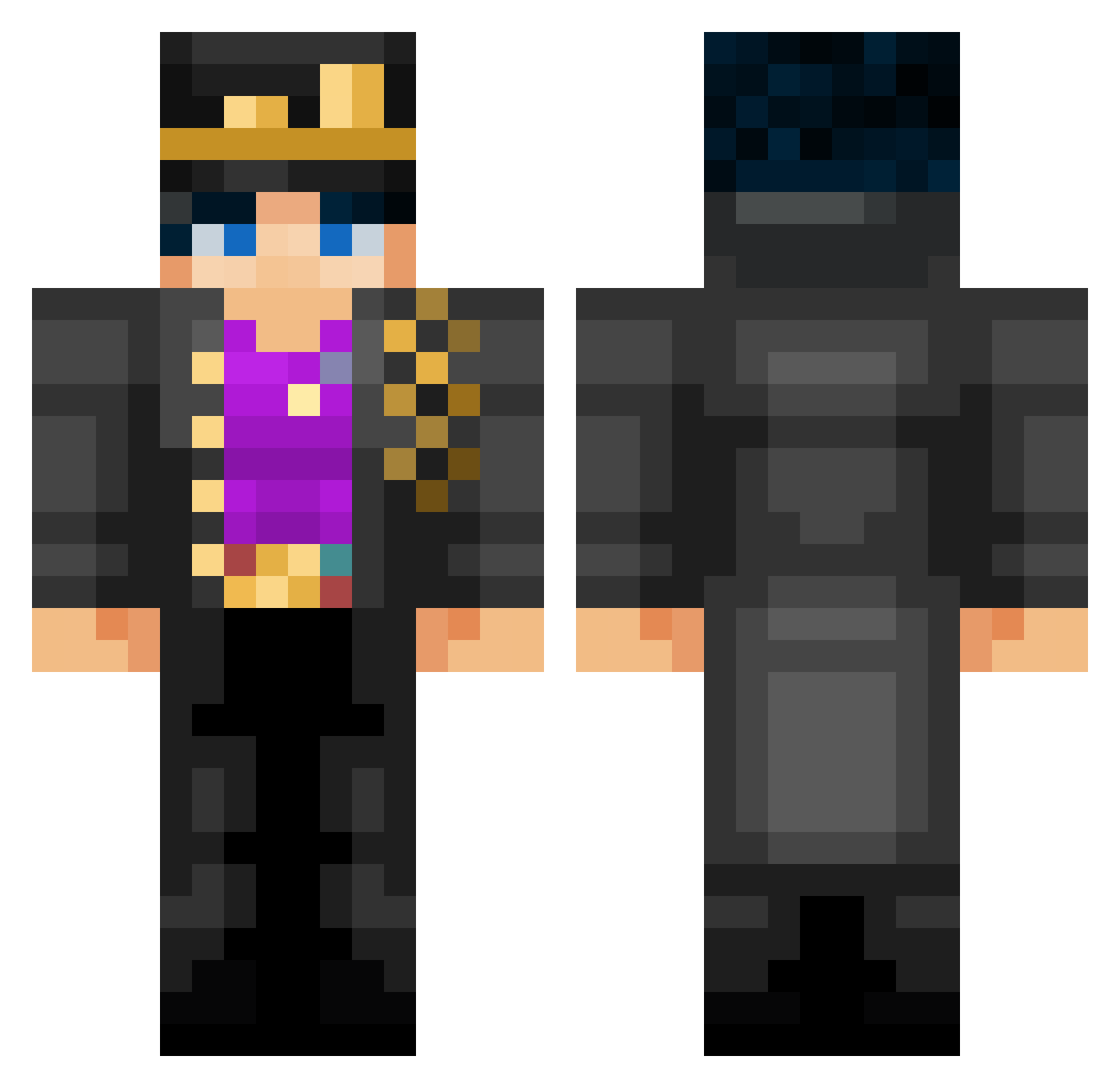 watermelon42069 Minecraft skin, front and back view