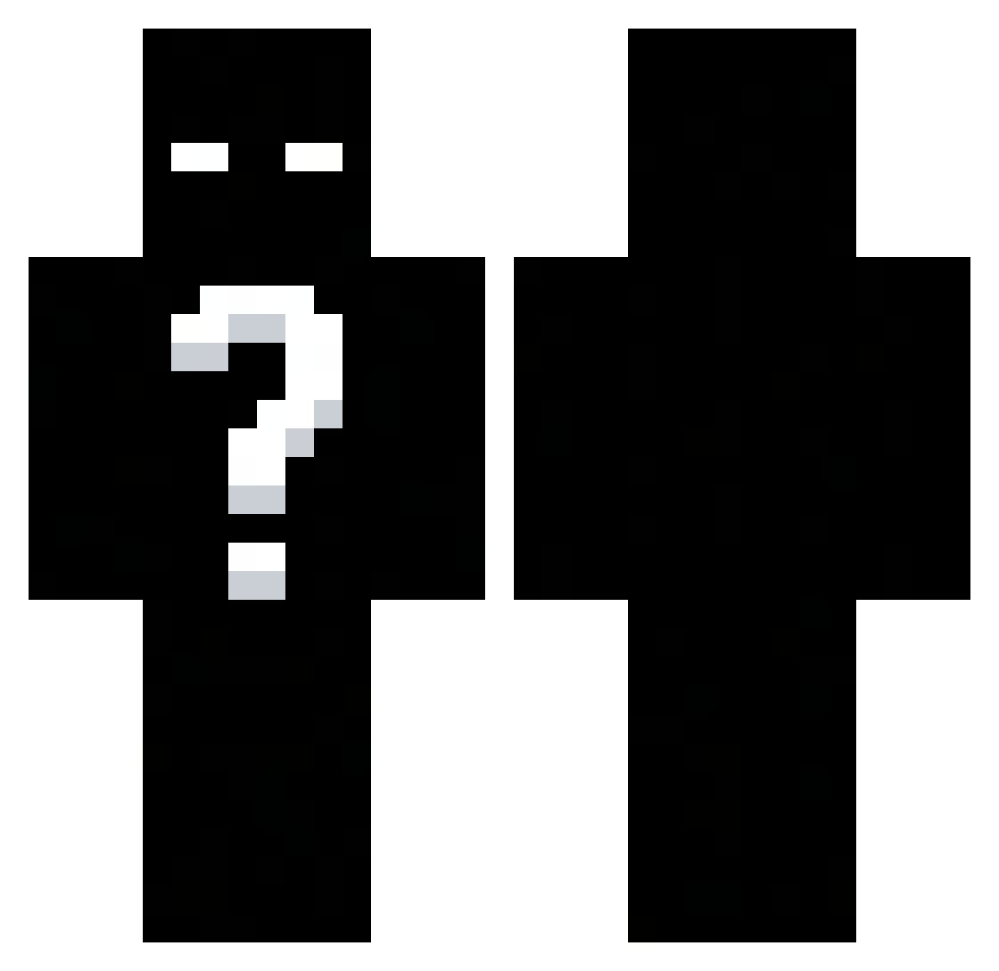 xMuehle Minecraft skin, front and back view