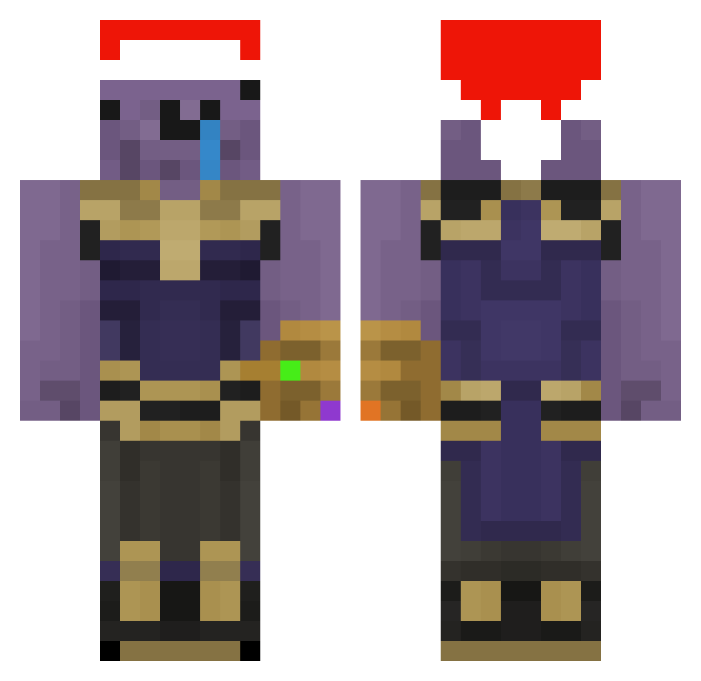 opusdopus Minecraft skin, front and back view