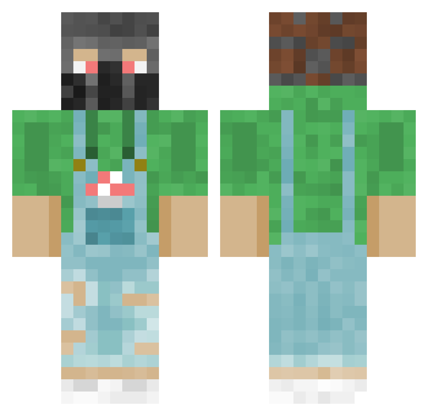 Tagalo Minecraft skin, front and back view