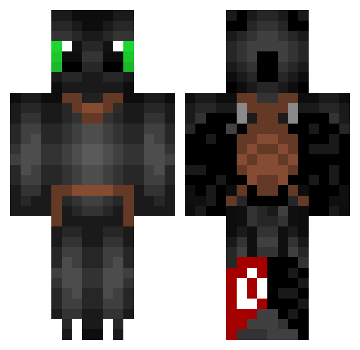 mog00 Minecraft skin, front and back view
