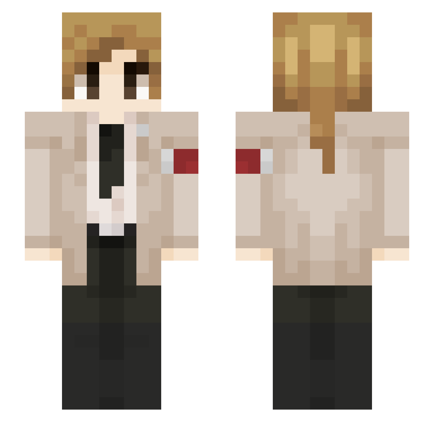 Jtrain117 Minecraft skin, front and back view